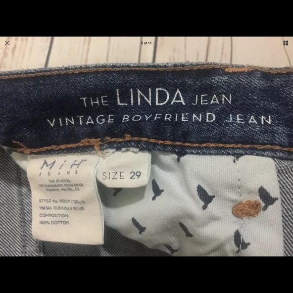❌SOLD❌ M.i.h Jeans Linda Boyfriend Sz 29 High Rise - Picture 3 of 8